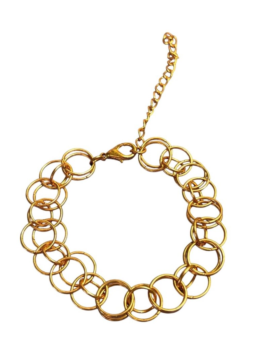 Geometric Copper Double Chain Link Bracelet 6.5 - 9 inches Long